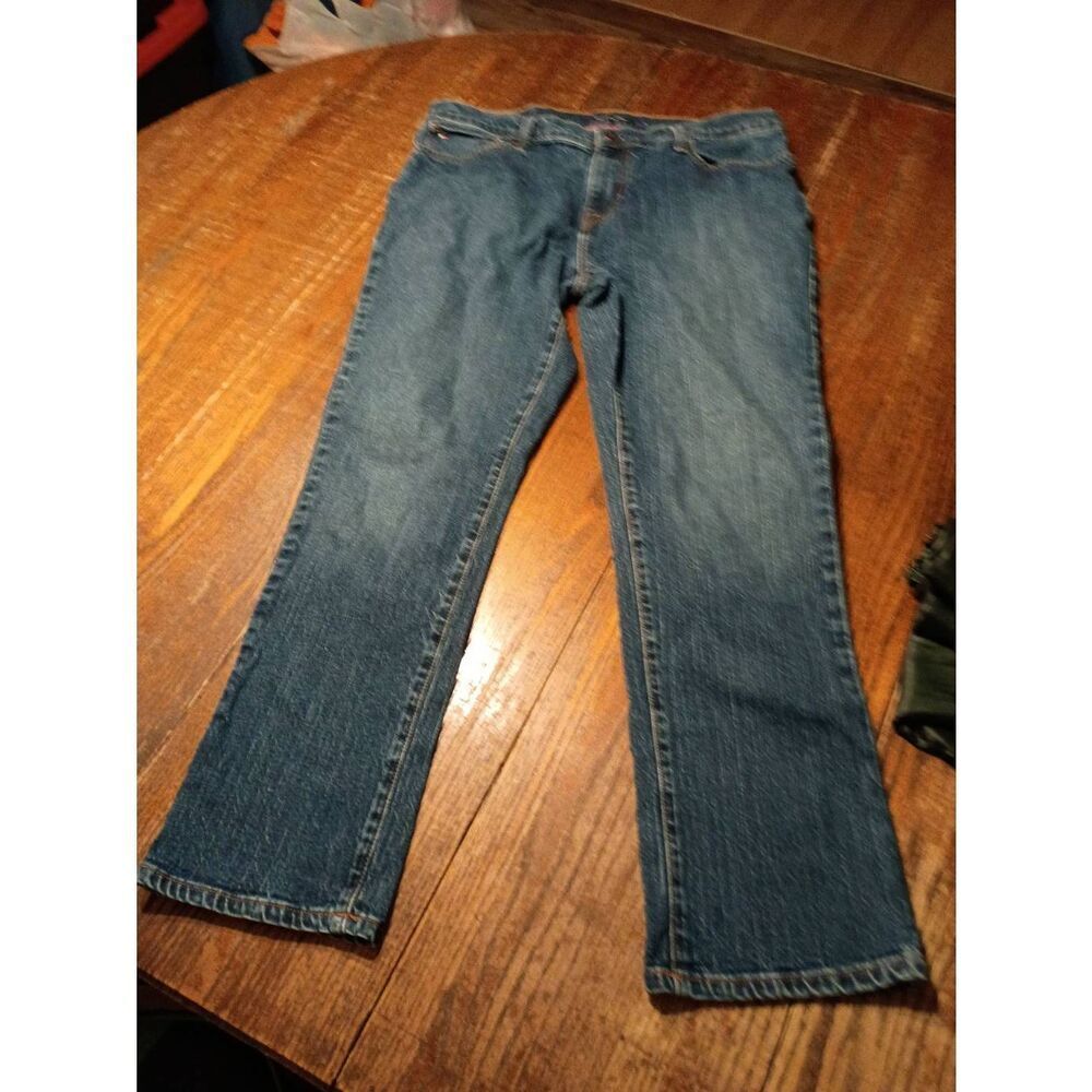 34x30 Tommy Hilfiger Denim Blue Jeans Casual Pants with Pockets and Belt Loops